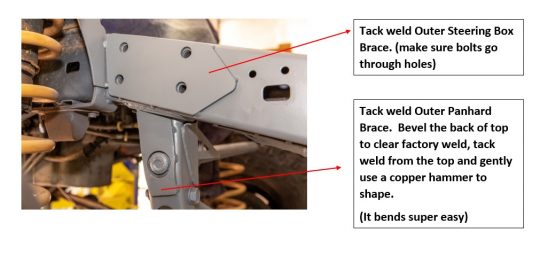 80/105 Series Land Cruiser Steering Box | Pan Hard Brace Kit