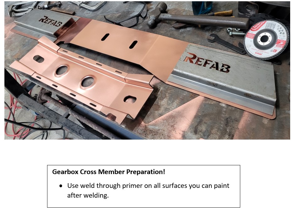 Gearbox Cross Member Preparation