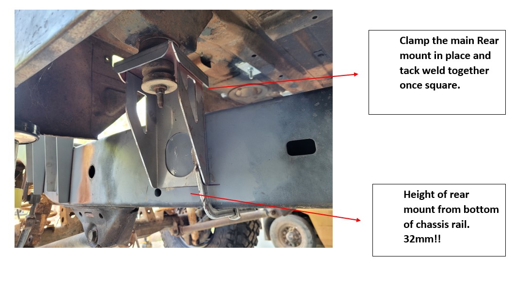 Land Cruiser 40/80 Series Chassis Body Mounts (1979 – 1984)